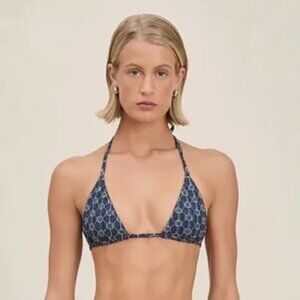 NWT DEVON WINDSOR Denim Elis Bikini Top
